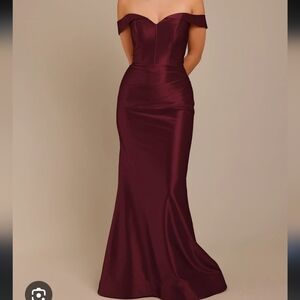 Galina Signature Burgundy Gown From David's Bridal